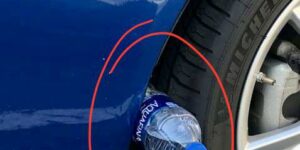 If You See A Plastic Bottle On Your Tire, Pay Close Attention